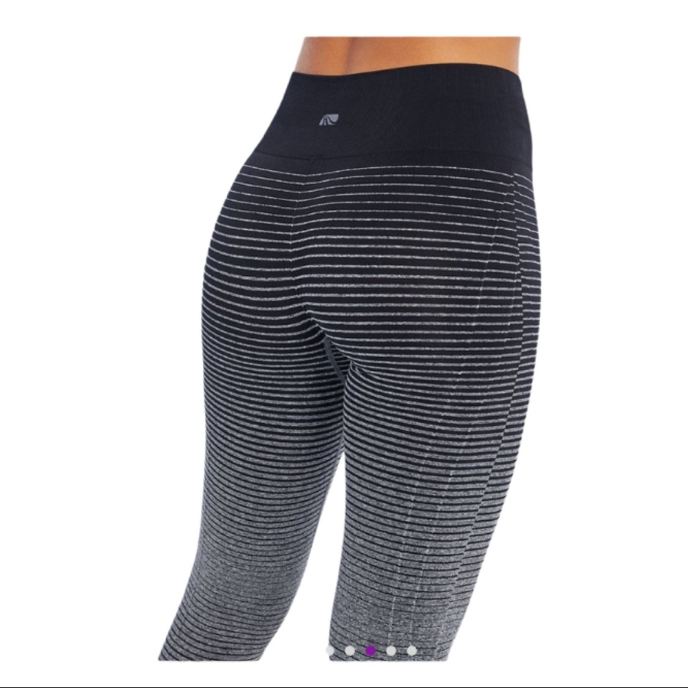 MARIKA Heather Charcoal & Black Leggings NWT or NWOT